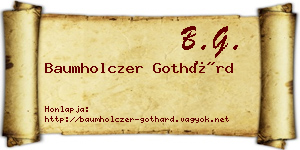 Baumholczer Gothárd névjegykártya